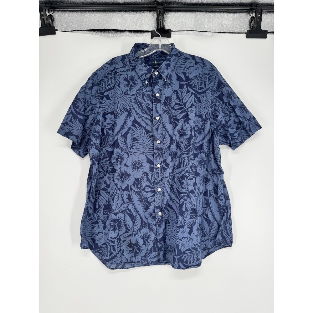 Polo Ralph Lauren Hawaiian AOP Floral‎ Tropical Print Short Sleeve Button Down